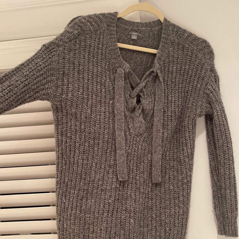 Over sized Aerie lace up sweater